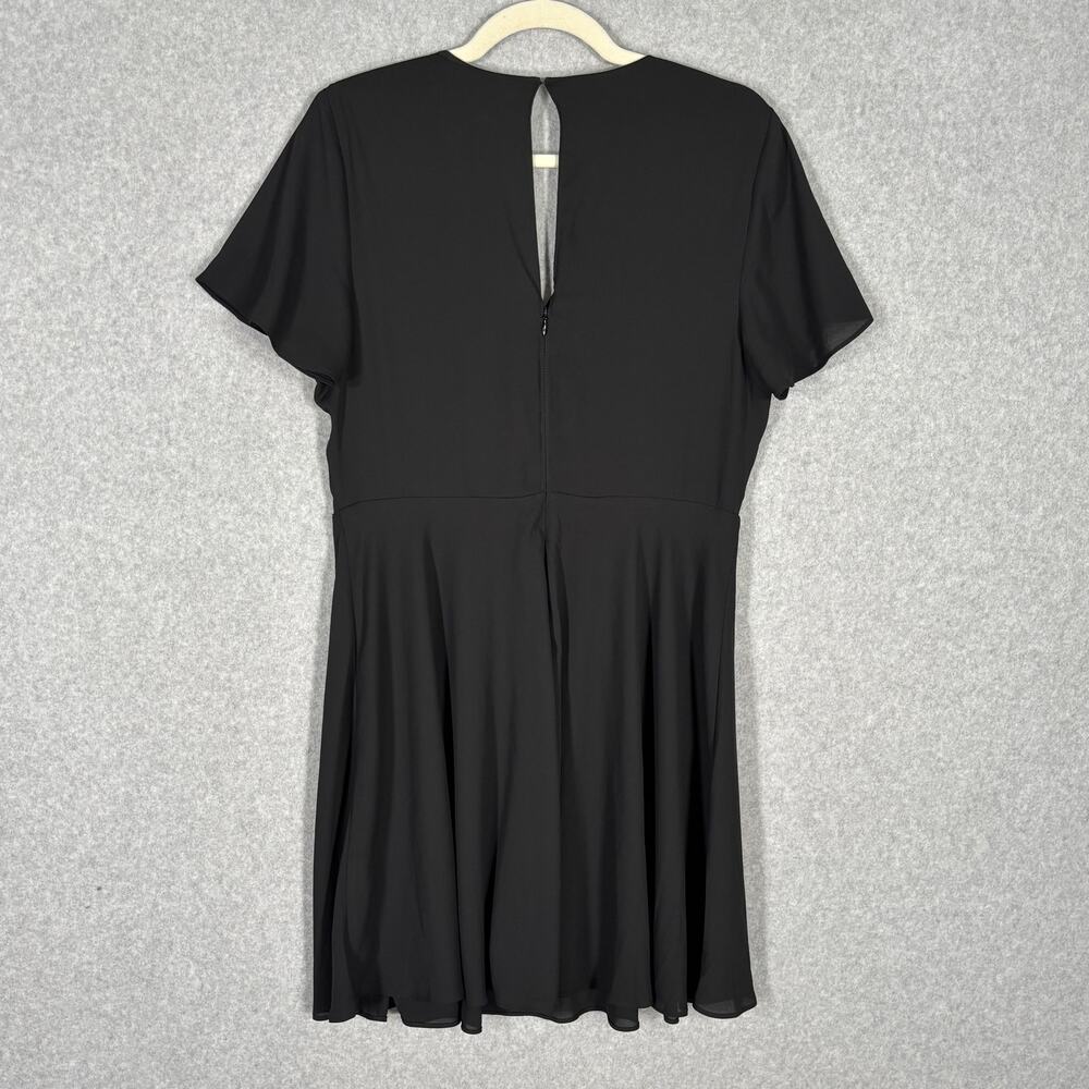 Express Dress 12‎ Wrap Flowy Flutter Stretch Career Church Witch Quiet Basic - Picture 8 of 11